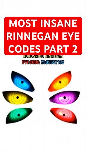 👁️MOST INSANE RINNEGAN EYE CODES PART 2 2026👁️