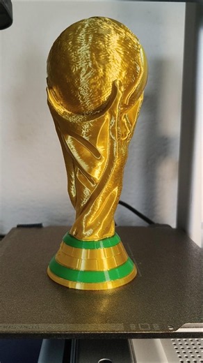 3d printed FIFA World Cup trophy 🏆 #3dprinting #bambulab #decor #fifaworldcup #worldcup
