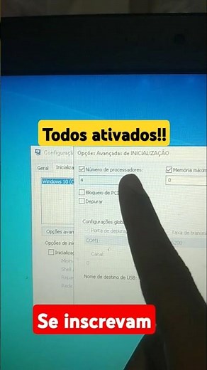 como ativar o maximo de núcleos na inicialização #processador #nucleo #tutorial