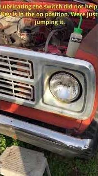 Cold starting this 1979 Dodge truck we call "Big Red." #dodge #mopar #classictrucks #coldstart