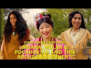 Moana, Mulan & Pocahontas Said THIS About Each Other? AMAZING Meet and Greets at Disneyland #disney