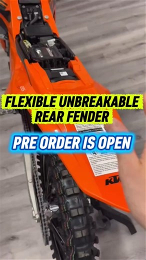 UNBREAKABLE FLEXIBLE TPU REAR FENDER FOR KTM TBI (2024-2025)