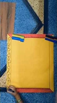 Yellow chart paper border Design || Chart paper border decoration #art #chartpapercraft #borderart