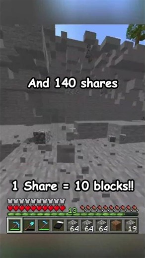Day 36 Of Digging 1 Block For Every Like I Get! #shorts #minecraft
