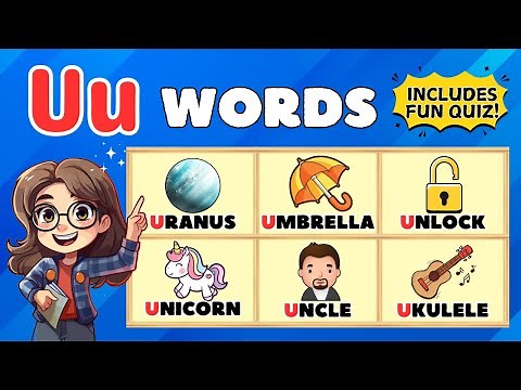 Letter U Words for Kids | Learn Words That Start with U!