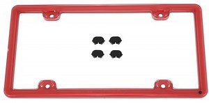 WeatherTech ClearFrame License-Plate Frame - Red WeatherTech License Plates and Frames WT8ALPCF1