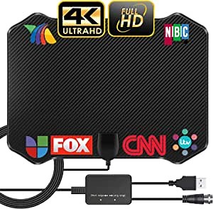 2021 Newest Antenna TV Digital HD Indoor, TAOPE HD Antenna for TV Indoor, 250 Miles Long Range Digital TV Antenna for Smart TV with Amplifier Signal Booster