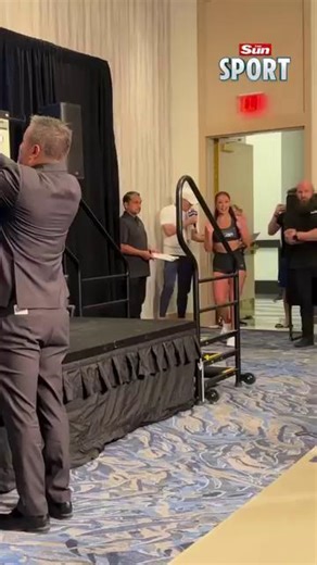 Stunning MMA fighter steals the show at Power Slap weigh in 😍 | The Irish Sun Sport