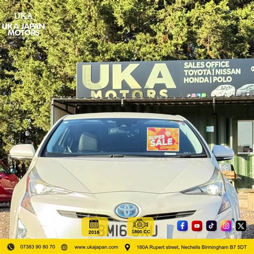 Toyota Prius 2016 | 1800 CC Efficient, reliable, and smooth to drive. A smart hybrid choice with excellent fuel economy and proven Toyota performance for everyday driving. 🌿 #ToyotaPrius #HybridDrive #japnesecars #birmingham #londonviral #londonviralplace #birminghamvibes