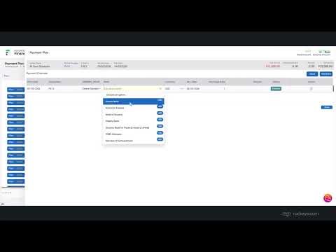 Payment Plan – Vendor Settlement Scheduling