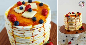 How to make a Pancake Cake - Cake Decorating Tutorial