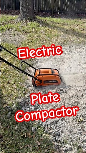 This Evolution electric plate compactor is awesome! #tools #landscaping #diy