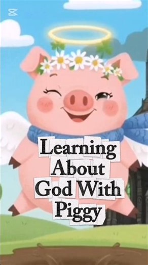 learning With Piggy : God #scary #creepy #analoguehorror