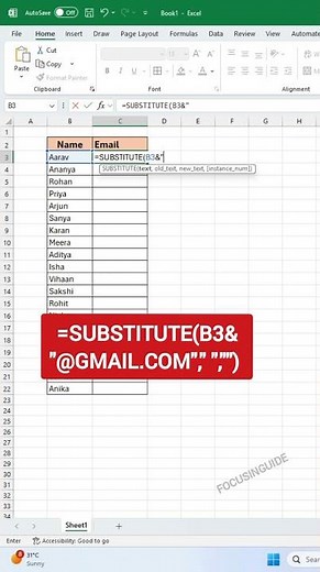 How to Generate Emails in Excel Automatically – Step by Step Guide #focusinguide #shorts