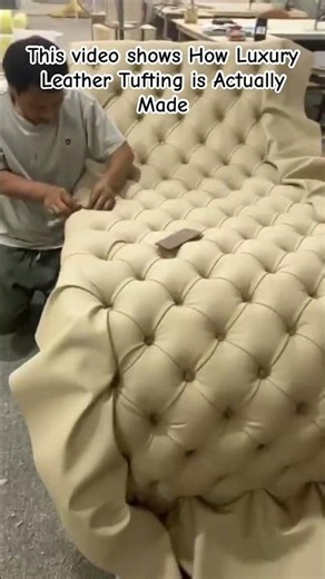 Master Craftsman: Tufting Perfected #upholstery #furnituremaking #oddlysatisfying #craftsmanship