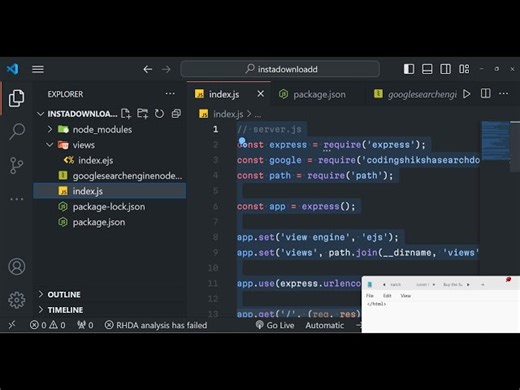 Build a Node.js Express Google Search Engine to Web Scrape Wikipedia API Results in Browser Using JS