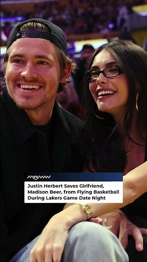 Justin Herbert and Madison Beer At Lakers Game Date