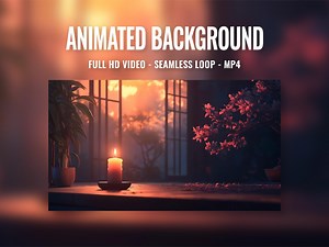 Abenddämmerung animierte Hintergrundvideo, Live Wallpaper, Seamless Loop, Twitch Zoom Vtuber Stream Overlay, Lofi Kerze Hintergrund - Etsy.de