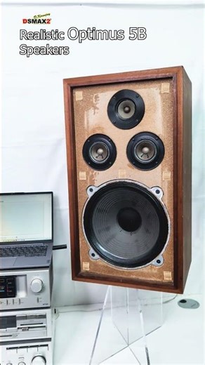 Realistic Optimus-5B Speakers Acoustic Suspension Speaker System Loudspeaker Circa 1972 #speaker