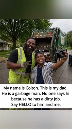 Proud of Dad! 👋🚛 #shorts #Hero #GarbageMan #HardWork