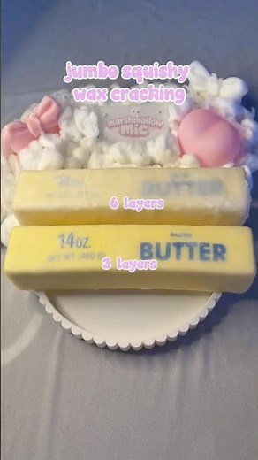 jumbo butter squishy wax cracking asmr 🤤 #oddlysatisfying #asmrsounds #asmrvideo #wax #squishy #fyp