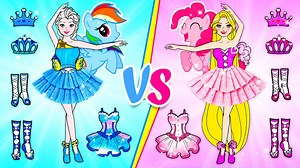 101K views · 1.5K reactions | Pink Rapunzel VS Blue Elsa Ballet  | WOA Bricks Technic | Facebook