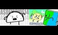 Mix of 2 videos from youtube : asdfmovie 14 vs adsfBFDImovie14