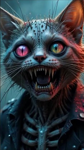 The Cat That Watches You Sleep – Horror Short | horror cat | zombie Cat | #shorts #horrorcat #zombie