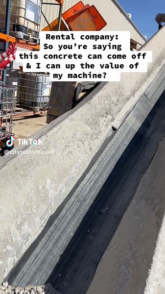 Concrete buildup? SUPER CONCRETE REMOVER breaks it down fast—no scrubbing, no stress! 🏗️✨ Restore your equipment effortlessly and get back to work. Need more help? Contact our Restore Experts at 951-275-6894! #restore #satisfying #equipment #construction #ConcreteGone #WorkSmarter #CityRestore #EffortlessCleaning #HeavyDutyCleaning