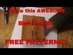 DIY Simple Leather Belt Pouch with FREE Pattern