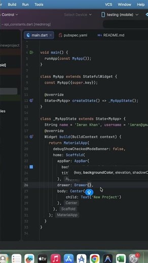 Flutter Drawer Menu UI 🔥 | Mobile App Navigation Design #coding #programming #flutter