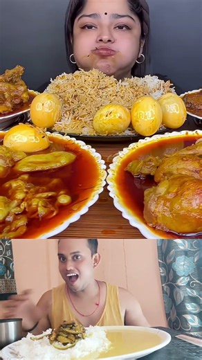 ASMR: EATING SPICY MUTTON CURRY🔥 BASMATI RICE || #shorts #mukbangn#asmreating #mukbangasmr #asmr