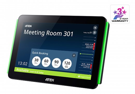 Room Booking System - 10.1" RBS Panel - VK430, ATEN Room Booking System