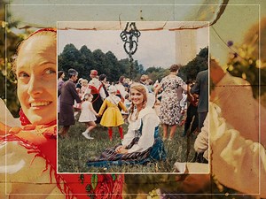 Traditional midsummer in Skansen, Sweden