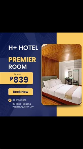 🎉 October Birthday Special! 🎉 Celebrate your birthday in style with a FREE UPGRADE to a Premier Room at H Hotel QC! All you need to do is present your valid ID with your birthdate and enjoy: ✨ Day Use for 5 Hours ✨ Rate starts at ₱839 for 2 persons ✨ Flexible check-in time ✨ Netflix-ready rooms ✨ Cozy and comfortable stay ✨ Just minutes away from SM North Edsa and Solaire Resort North Make your birthday extra special! 🎁 Book now and treat yourself to this exclusive offer. 📞 Limited slots ava