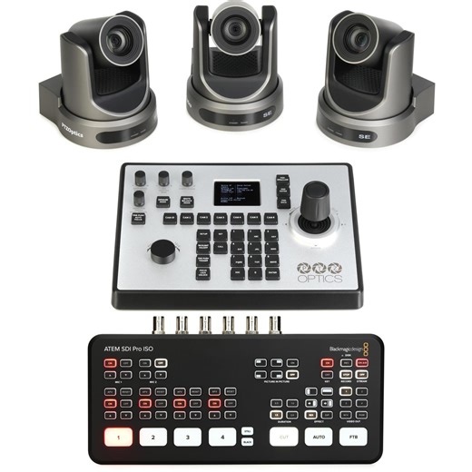PTZOptics Producer Move SE 20X PTZ Camera Bundle with Video Production Studio