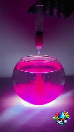 💜 Light Purple Ink Magic in Water | Satisfying Color Drop #shorts