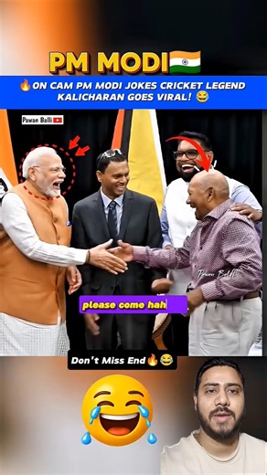 🔥PM Modi's fun with Kalicharan😂 Funny videos #shorts #modi #funny #pmmodi #funnycomment