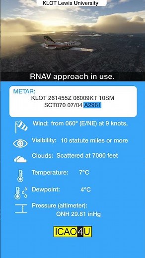 ATIS training from KLOT — real airport audio, real pilot prep.#ICAO4U #ATIS #PilotTraining