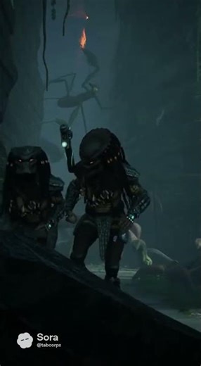 wo Female yautji Predator's hunting on a Prehistoric Island.