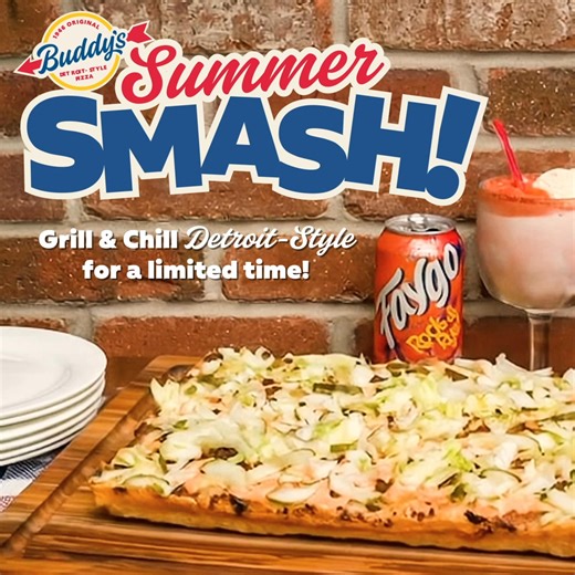 2.5K views · 23 reactions | ☀ Our Summer Smash menu is here featuring our new Smash Stacks Pizza and Faygo Rock & Rye float! Try both of them now for a limited time at your local Buddy's! ☀ Grill & Chill buddyspizza.com/order-buddys | Buddy's Pizza | Facebook