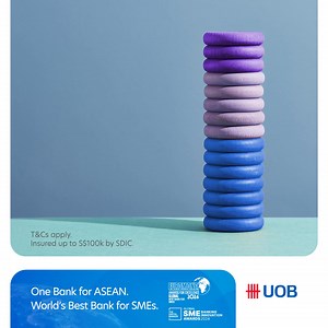 Grow your business with more savings and cashback on UOB eBusiness Account: ✅ 12 months fall-below fee waiver ✅Free FAST and PayNow FAST transactions* ✅Free rebate on bulk GIRO payroll transactions* ✅Free GIRO payment & collection transactions* *T&Cs apply. Insured up to S$100k by SDIC. #UOBforSMEs #WorldsBestBankforSMEs | UOB