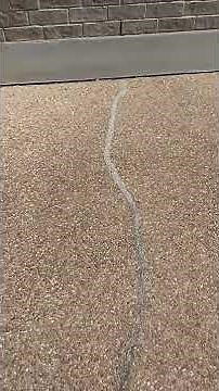 What Quikrete crack filler looks like in exposed aggregate