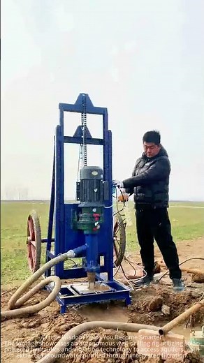 Demonstration of water circulation automatic well drilling machine