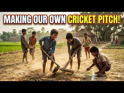 Village Boys Making Their Own Cricket Ground! 🏏 Amazing Pitch Preparation | Rural Tv