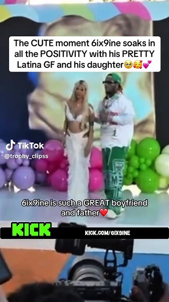 The CUTE moment 6ix9ine soaks in all the POSITIVITY with his PRETTY Latina GF and his daughter🥹🥰💕 #fyp #6ix9ine