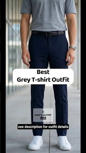 Best Grey T-Shirt Outfit for Men | Clean Casual Style