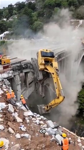💥 Massive Concrete Bridge COLLAPSES During Excavation! | Realistic Structural Failure Simulation