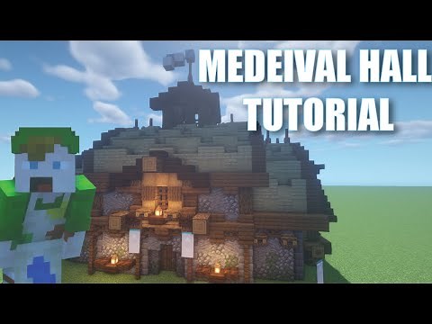 How to build a Medieval Village Hall | Minecraft 1.16 Tutorial