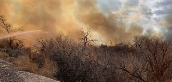 WATCH: Wind-fueled brush fire near Jordan River in Lehi successfully contained